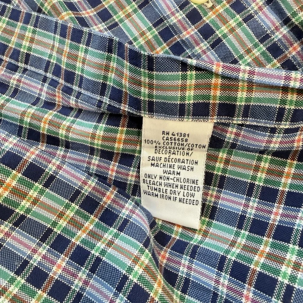 Polo Ralph Lauren Colorful Plaid‎ Twill Cotton Slim Fit Button Down Shirt XXL